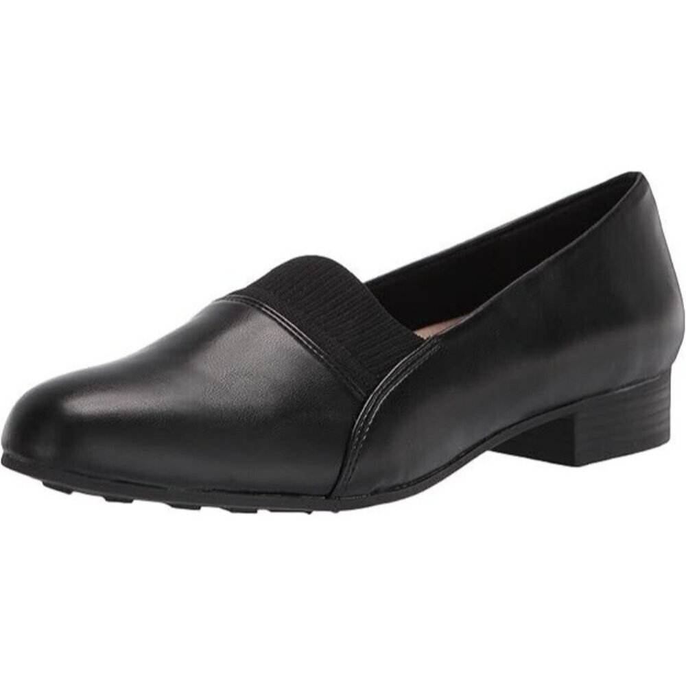 Easy Street womens AbaPump Closed Toe Loafers Black Slip On Size 6.5 W‎